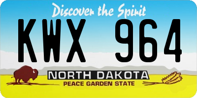 ND license plate KWX964