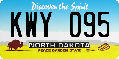 ND license plate KWY095