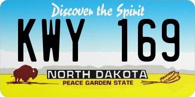 ND license plate KWY169