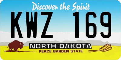 ND license plate KWZ169