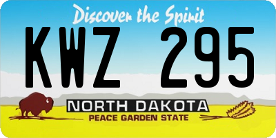 ND license plate KWZ295