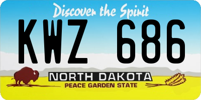 ND license plate KWZ686