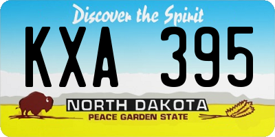 ND license plate KXA395
