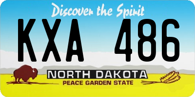 ND license plate KXA486