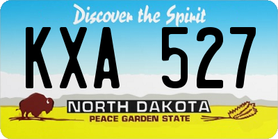 ND license plate KXA527