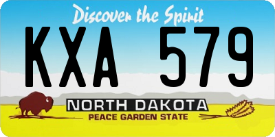 ND license plate KXA579