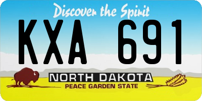 ND license plate KXA691