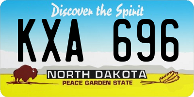 ND license plate KXA696