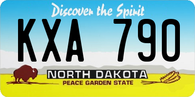 ND license plate KXA790