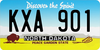 ND license plate KXA901