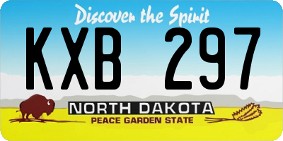 ND license plate KXB297