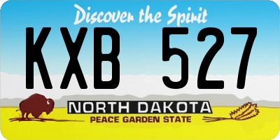 ND license plate KXB527