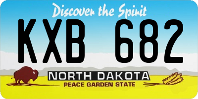 ND license plate KXB682