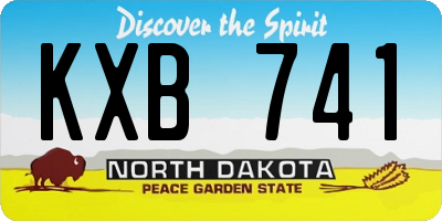 ND license plate KXB741