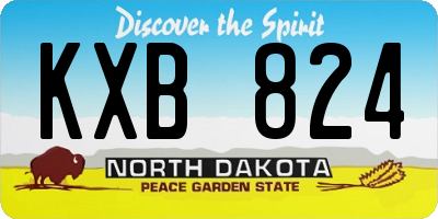 ND license plate KXB824