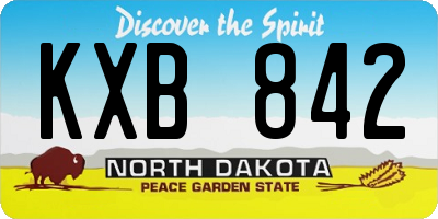 ND license plate KXB842