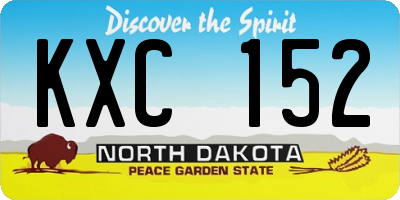 ND license plate KXC152