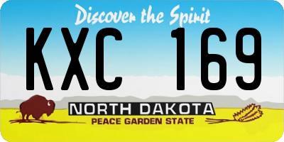 ND license plate KXC169