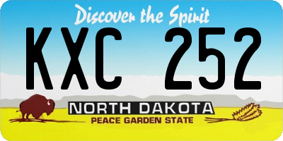 ND license plate KXC252