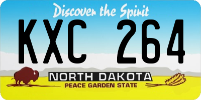 ND license plate KXC264