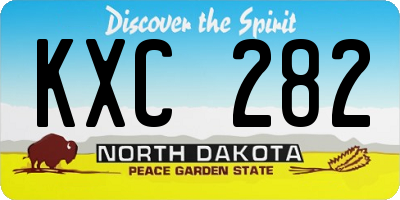 ND license plate KXC282