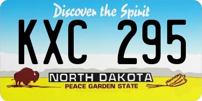 ND license plate KXC295