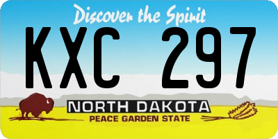 ND license plate KXC297