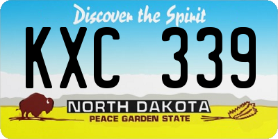 ND license plate KXC339