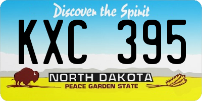 ND license plate KXC395