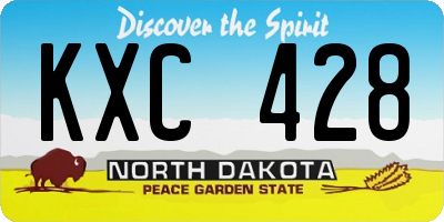 ND license plate KXC428