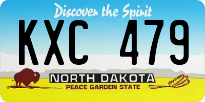ND license plate KXC479