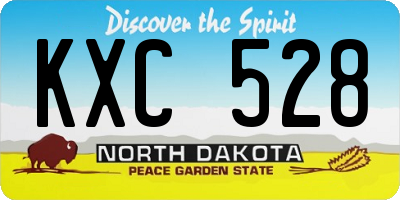 ND license plate KXC528