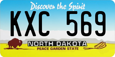 ND license plate KXC569