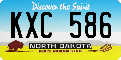ND license plate KXC586