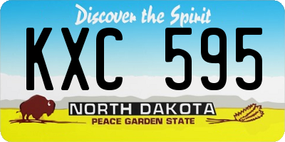 ND license plate KXC595