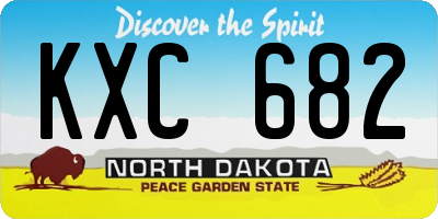 ND license plate KXC682