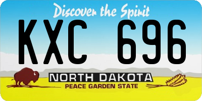 ND license plate KXC696