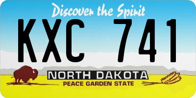 ND license plate KXC741