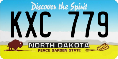 ND license plate KXC779