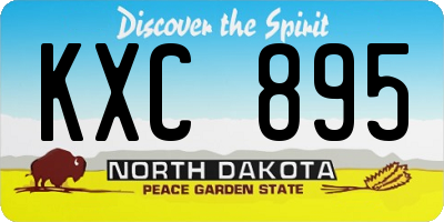 ND license plate KXC895