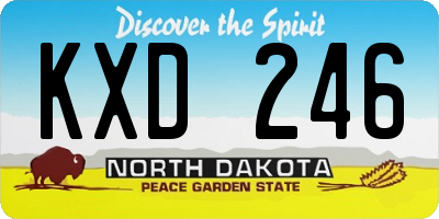 ND license plate KXD246
