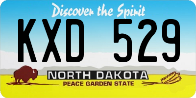 ND license plate KXD529