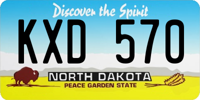 ND license plate KXD570
