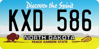 ND license plate KXD586