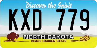 ND license plate KXD779