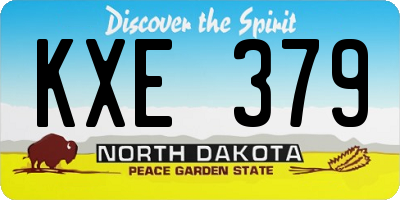 ND license plate KXE379