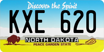 ND license plate KXE620