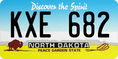 ND license plate KXE682