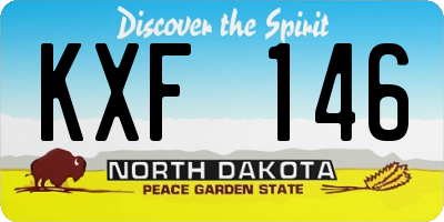 ND license plate KXF146