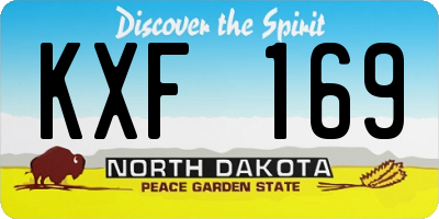 ND license plate KXF169
